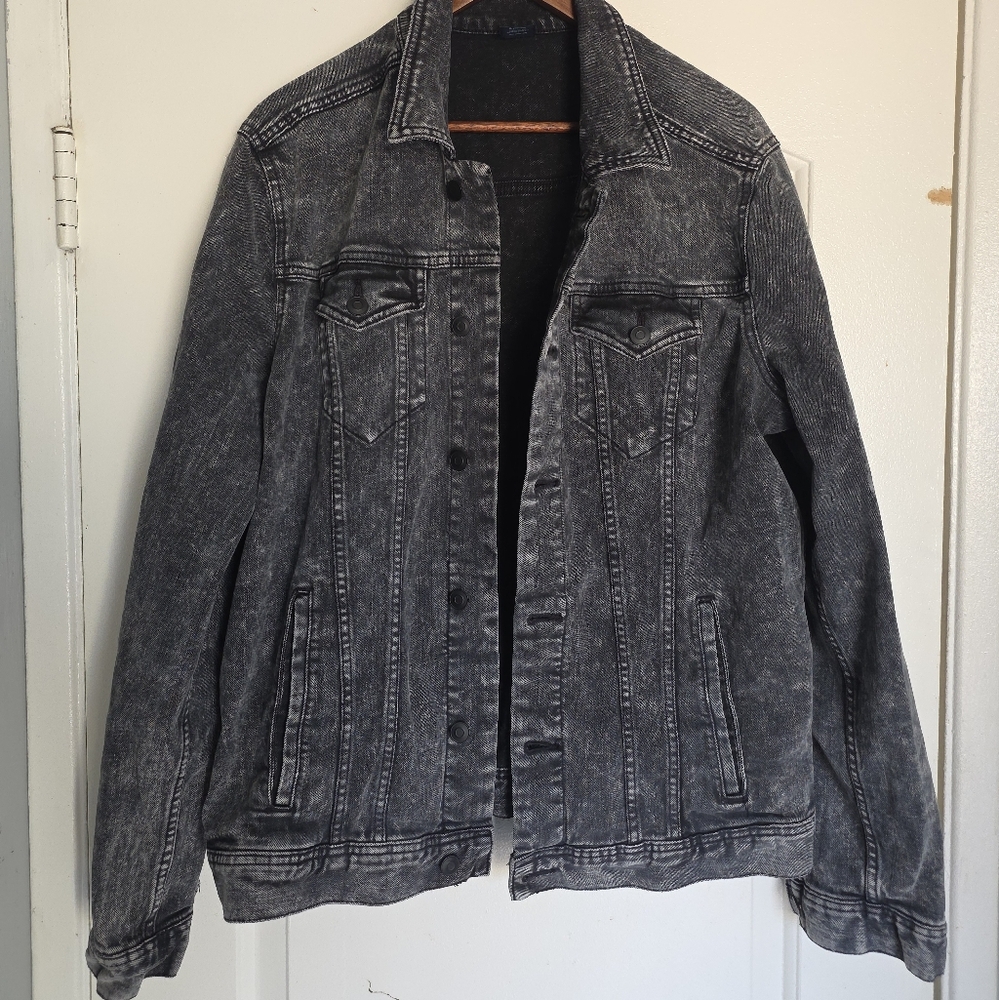 Men's George Denim Flex Jacket Acid Wash Black
